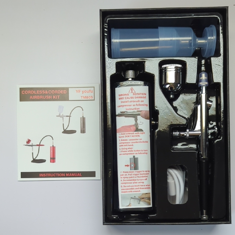 Airbrush Tattoo Or model Paint Kit with Accessories, Corded Or Cordless